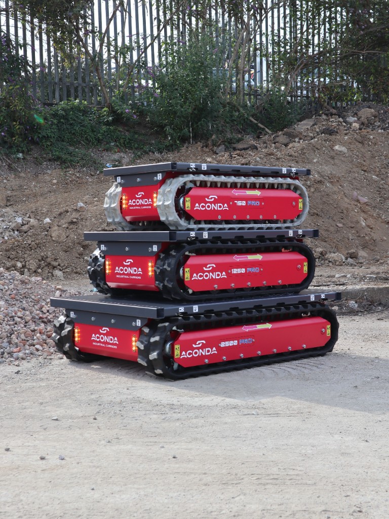 Aconda Industrial Carriers 750 PRO, 1250 PRO and 2500 PRO stacked
